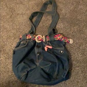 Handmade jean purse made out of jeans